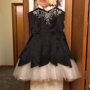 formal strapless mini dress